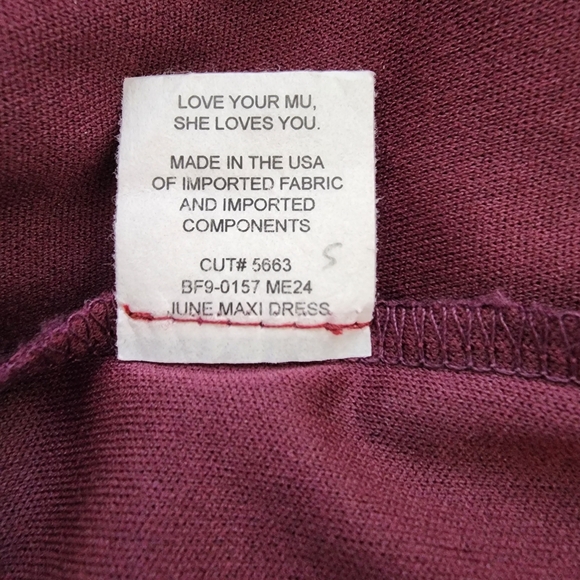 🎉HP DRESS Maxi SHOW ME YOUR MUMU June In Merlot Sleeveless Sz Med - Picture 12 of 13